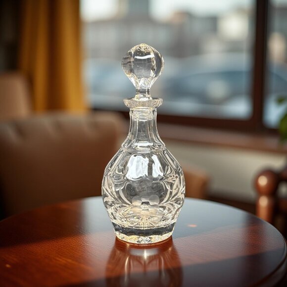 Decanter & Stopper Spring Meadows by Gorham Crystal Hollywood Regency - Picture 7 of 10